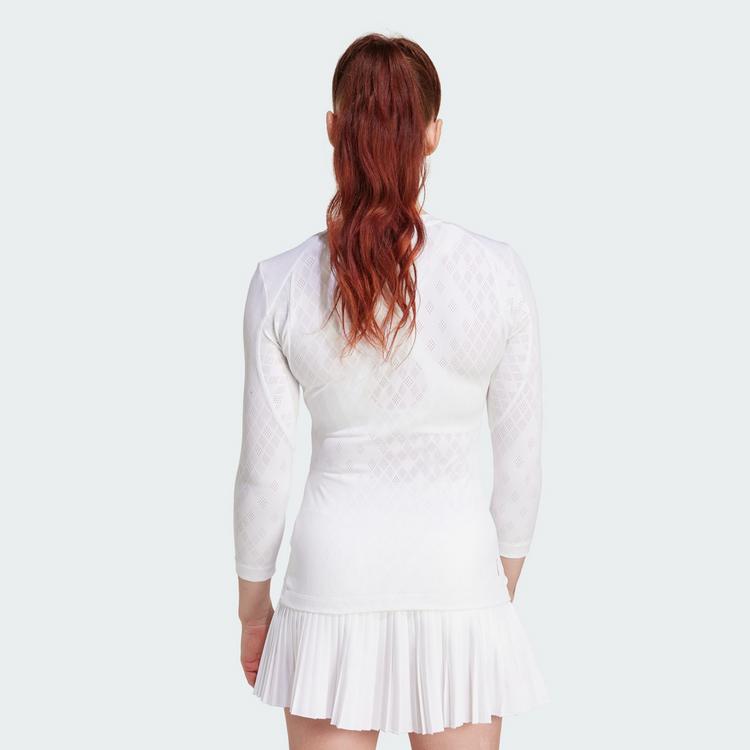 adidas adidas Tennis Pro Climacool T-Shirt mit Pololangarmshirt Damen - White - 1 | SportScheck