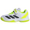 adidas Courtflash Hook-and-Loop Kids Tennisschuhe Kinder - Cloud White / Core Black / Lucid Lemon