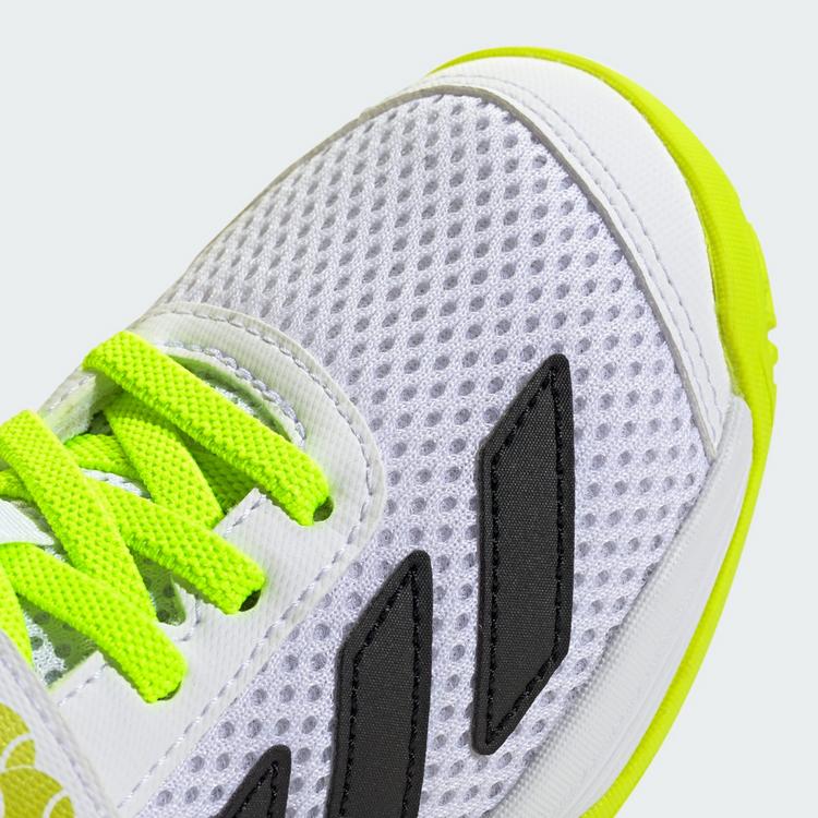 adidas adidas Courtflash Hook-and-Loop Kids Tennisschuhe Kinder - Cloud White / Core Black / Lucid Lemon - 6 | SportScheck