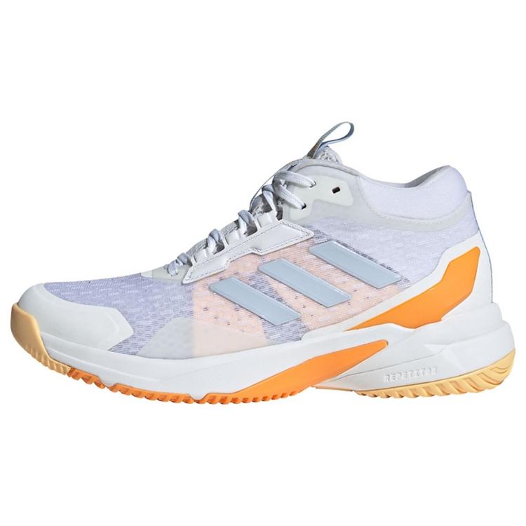 adidas adidas Crazyflight 6 Mid Schuh f&uuml;r Hallenschuhe Damen - Cloud White / Crystal Sky / Pure Tangerine - 0 | SportScheck