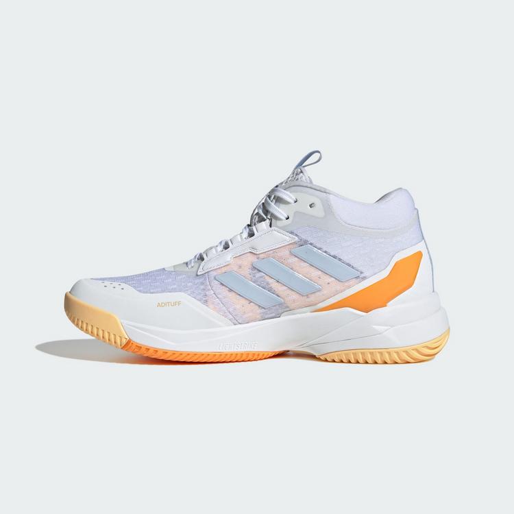 adidas adidas Crazyflight 6 Mid Schuh f&uuml;r Hallenschuhe Damen - Cloud White / Crystal Sky / Pure Tangerine - 5 | SportScheck