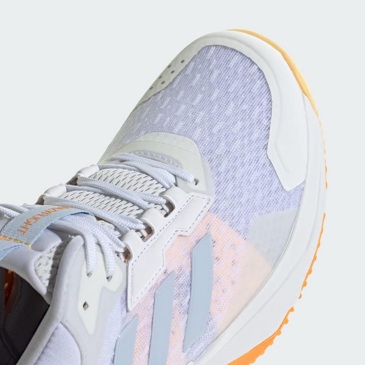 adidas adidas Crazyflight 6 Mid Schuh f&uuml;r Hallenschuhe Damen - Cloud White / Crystal Sky / Pure Tangerine - 6 | SportScheck