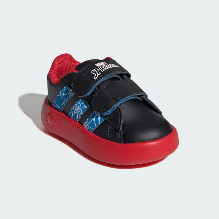 adidas adidas adidas x Marvel Spider-Man Grand Court Sneaker Kinder - Core Black / Bright Blue / Pure Ruby - 3 | SportScheck