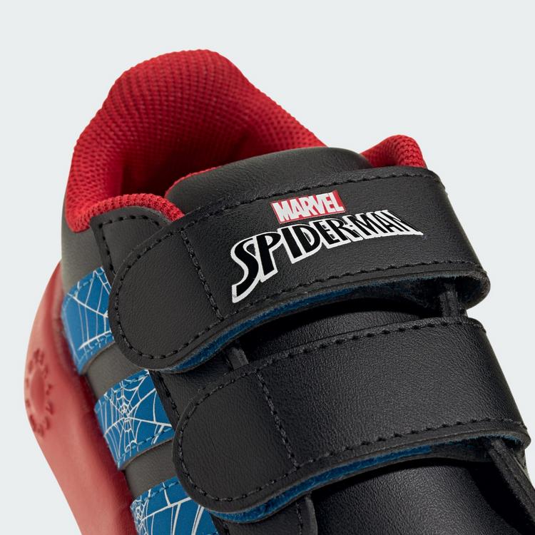 adidas adidas adidas x Marvel Spider-Man Grand Court Sneaker Kinder - Core Black / Bright Blue / Pure Ruby - 6 | SportScheck