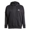 adidas Essentials 3-Streifen Full-Zip Fleece Hoodie Damen - Black / White