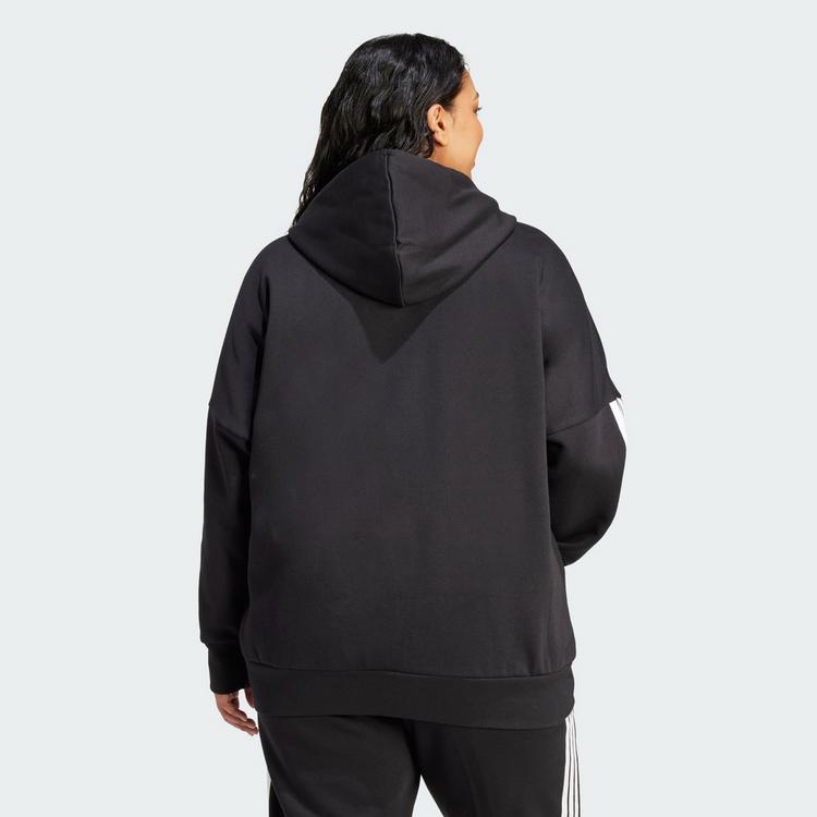 adidas adidas Essentials 3-Streifen Full-Zip Fleece Hoodie Damen - Black / White - 1 | SportScheck