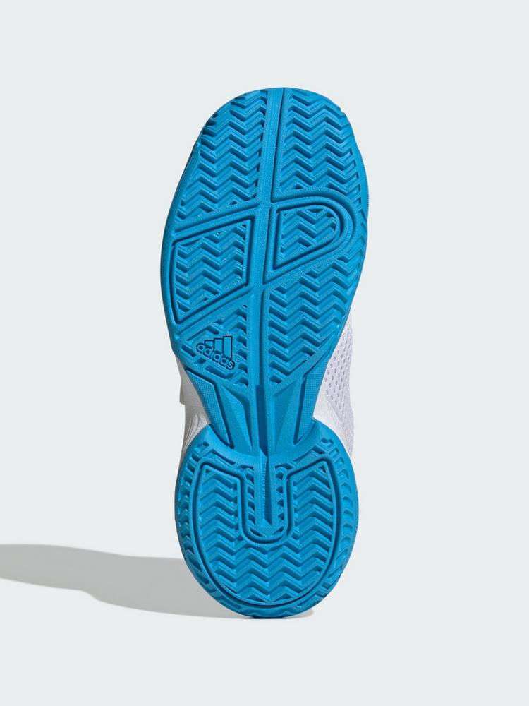 adidas adidas Courtflash Hook-and-Loop Kids Tennisschuhe Kinder - Cloud White / Cyber Metallic / Lucid Aquamarine - 2 | SportScheck