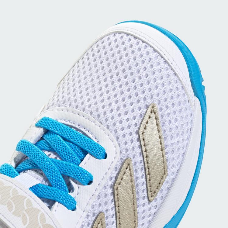 adidas adidas Courtflash Hook-and-Loop Kids Tennisschuhe Kinder - Cloud White / Cyber Metallic / Lucid Aquamarine - 6 | SportScheck