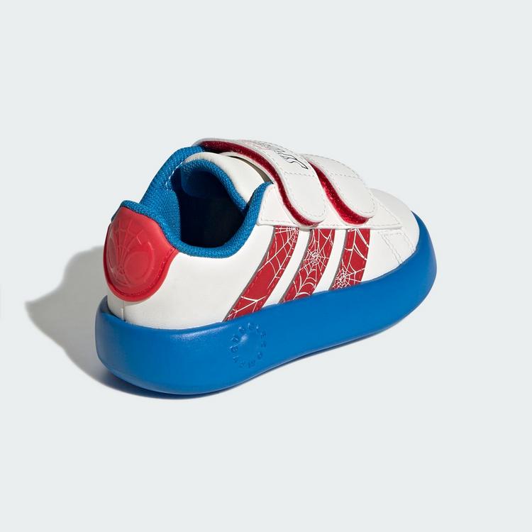 adidas adidas adidas x Marvel Spider-Man Grand Court Sneaker Kinder - Cloud White / Pure Ruby / Bright Blue - 4 | SportScheck
