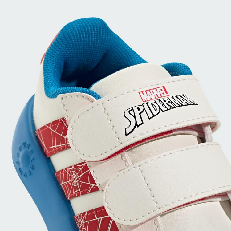 adidas adidas adidas x Marvel Spider-Man Grand Court Sneaker Kinder - Cloud White / Pure Ruby / Bright Blue - 6 | SportScheck