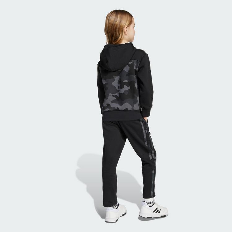 adidas adidas Seasonal Essentials Camo Fleece Trainingsanzug Kinder - Black / White - 3 | SportScheck