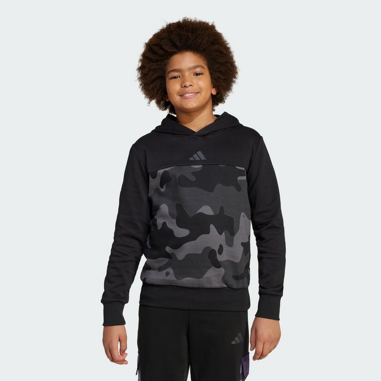 adidas adidas Seasonal Essentials Camouflage-Print Hoodie Kinder - Black / White - 1 | SportScheck