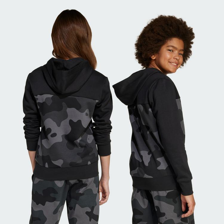 adidas adidas Seasonal Essentials Camouflage-Print Hoodie Kinder - Black / White - 2 | SportScheck