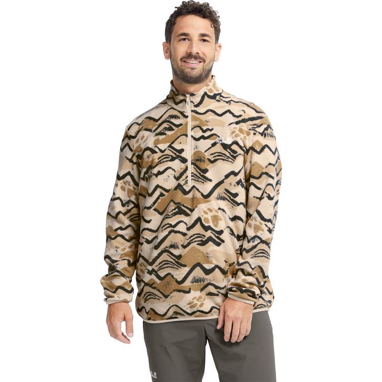 Jack Wolfskin Jack Wolfskin PAW ERA 100 PRINT HZ M Fleecepullover Herren - MOUNTAIN PAW oyster - 0 | SportScheck