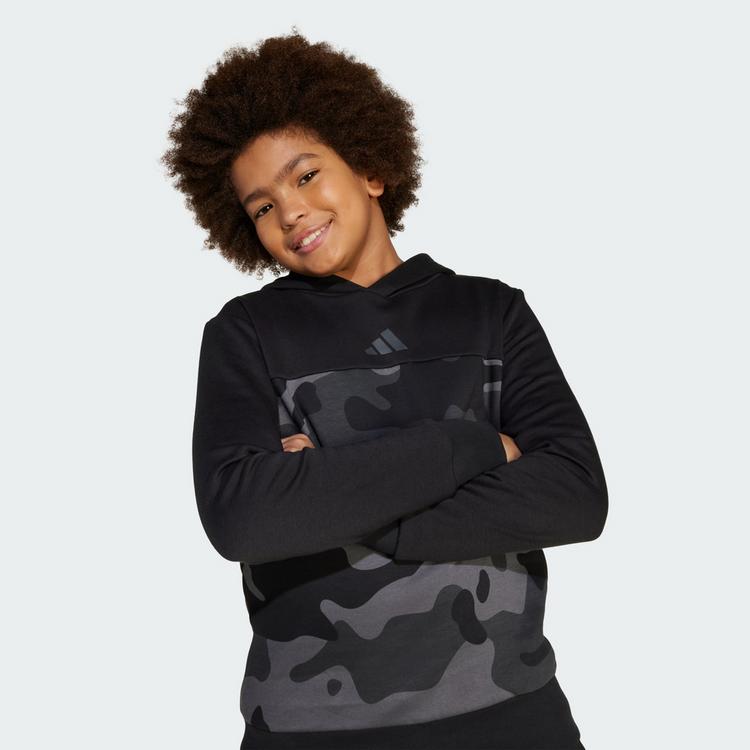 adidas adidas Seasonal Essentials Camouflage-Print Hoodie Kinder - Black / White - 0 | SportScheck