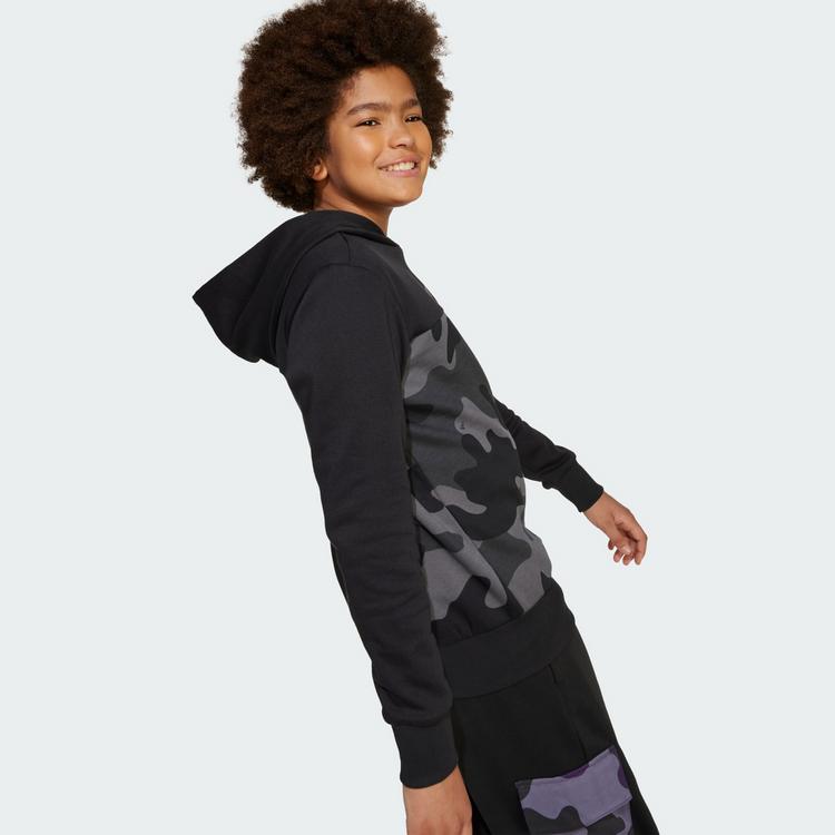 adidas adidas Seasonal Essentials Camouflage-Print Hoodie Kinder - Black / White - 1 | SportScheck
