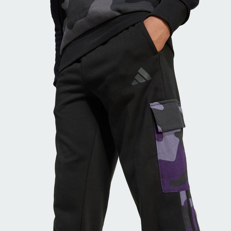 adidas adidas Seasonal Essentials Camo French Terry Stoffhose Kinder - Black / White - 0 | SportScheck