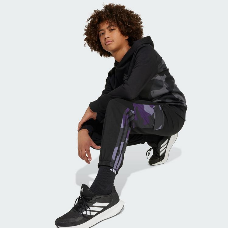 adidas adidas Seasonal Essentials Camo French Terry Stoffhose Kinder - Black / White - 1 | SportScheck
