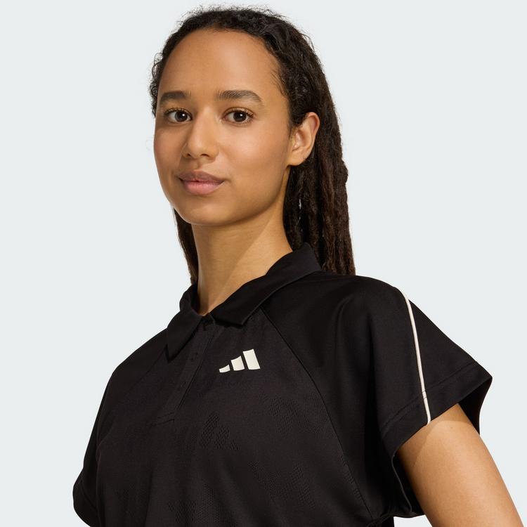 adidas adidas Stadium 3-Streifen Tennis inspiriertes T-Shirt Damen - Black / Off White - 0 | SportScheck