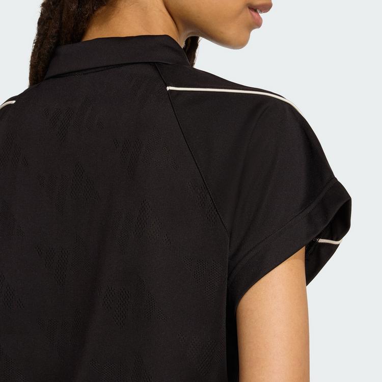 adidas adidas Stadium 3-Streifen Tennis inspiriertes T-Shirt Damen - Black / Off White - 1 | SportScheck