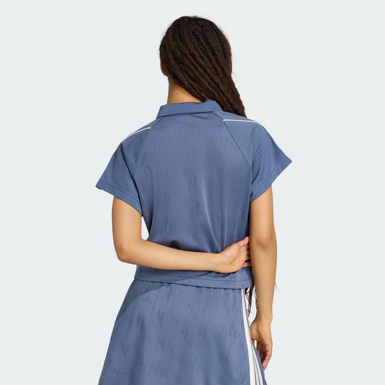 adidas adidas Stadium 3-Streifen Tennis inspiriertes T-Shirt Damen - Preloved Ink / Off White - 1 | SportScheck