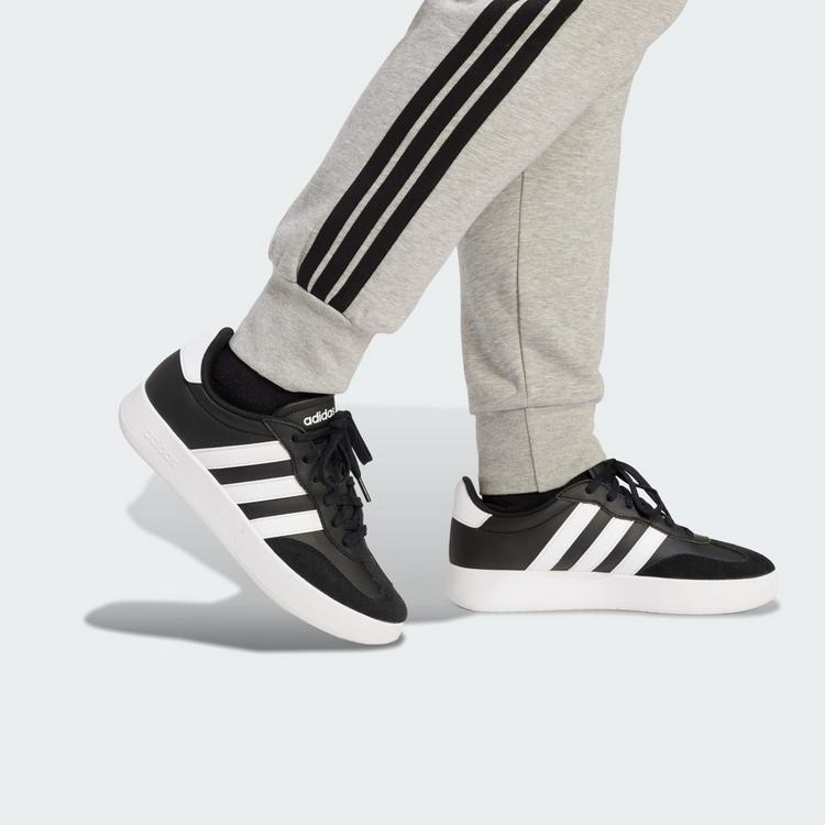 adidas adidas Essentials 3-Streifen Fleece Slim Hose Trainingshose Damen - Medium Grey Heather / Black - 1 | SportScheck
