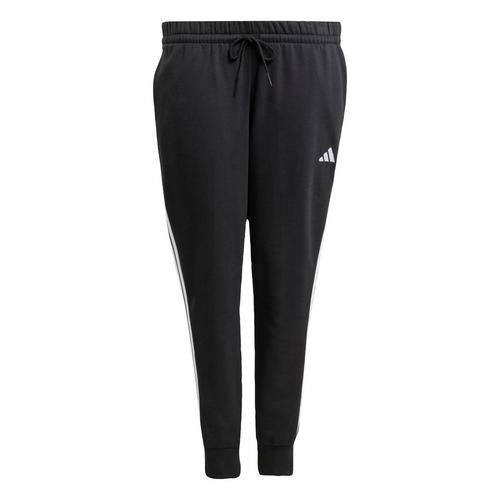 adidas Essentials 3-Stripes Fleece Slim Hose Trainingshose Damen