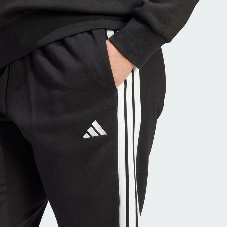 adidas adidas Essentials 3-Streifen Fleece Slim Hose Trainingshose Damen - Black / White - 0 | SportScheck