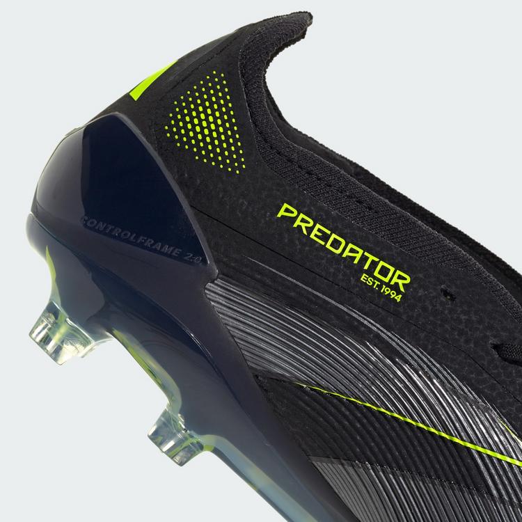 adidas adidas Predator Elite umschlagbare Zunge feste Fu&szlig;ballschuhe - Core Black / Carbon / Lucid Lemon - 6 | SportScheck