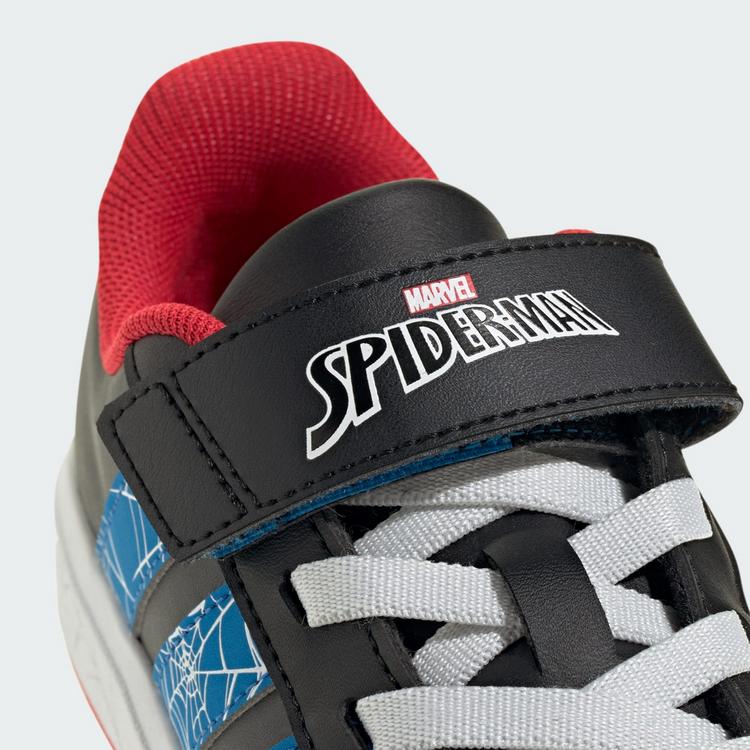 adidas adidas adidas Marvel Spider-Man Grand Court Sneaker Kinder - Core Black / Bright Blue / Pure Ruby - 6 | SportScheck
