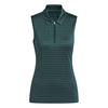 adidas Ultimate365 Jacquard Stripe Sleeveless Poloshirt Damen - Aurora Ivy