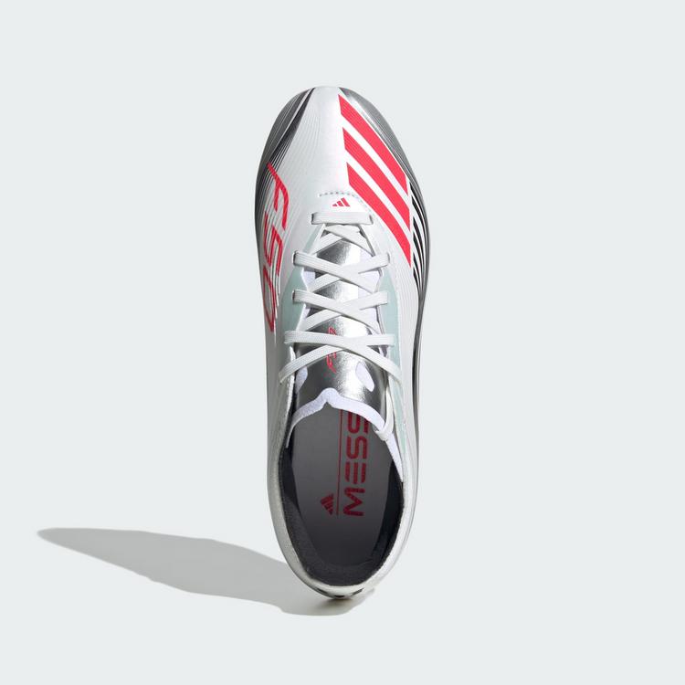 adidas adidas F50 Messi Elite Kids Fu&szlig;ballschuh, Fu&szlig;ballschuhe Kinder - Cloud White / Lucid Red / Silver Metallic - 0 | SportScheck