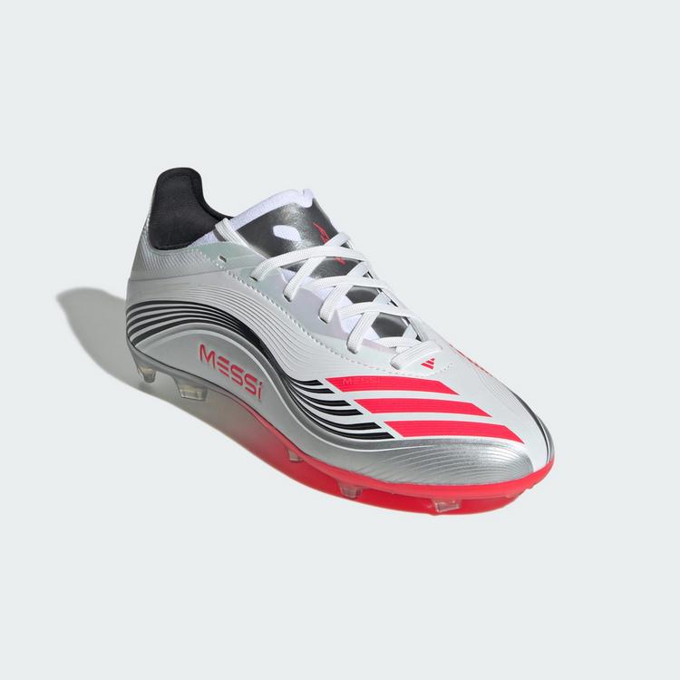 adidas adidas F50 Messi Elite Kids Fu&szlig;ballschuh, Fu&szlig;ballschuhe Kinder - Cloud White / Lucid Red / Silver Metallic - 2 | SportScheck