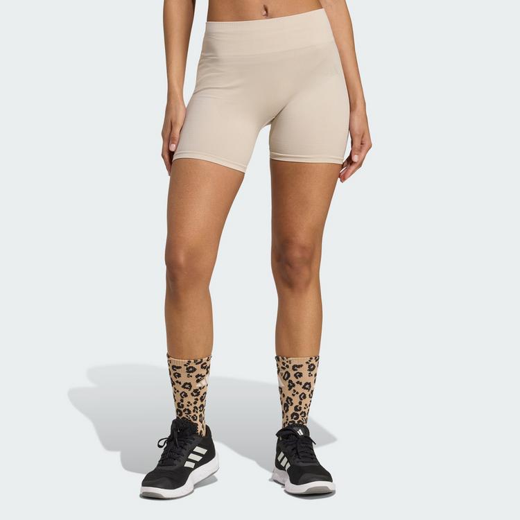 adidas adidas Workout Essentials leggings, gestrickt, Tights Damen - Beige - 0 | SportScheck