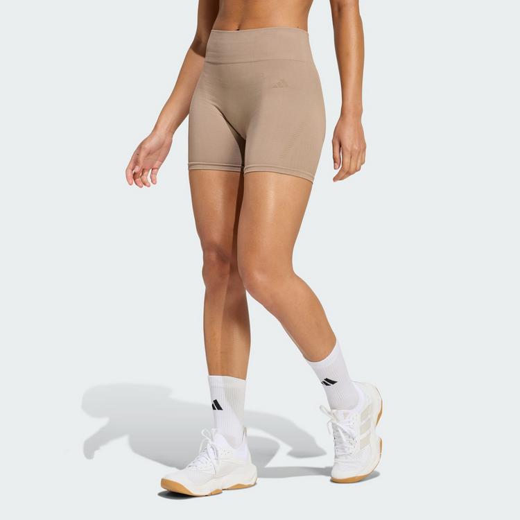 adidas adidas Workout Essentials leggings, gestrickt, Tights Damen - Chalky Brown - 0 | SportScheck