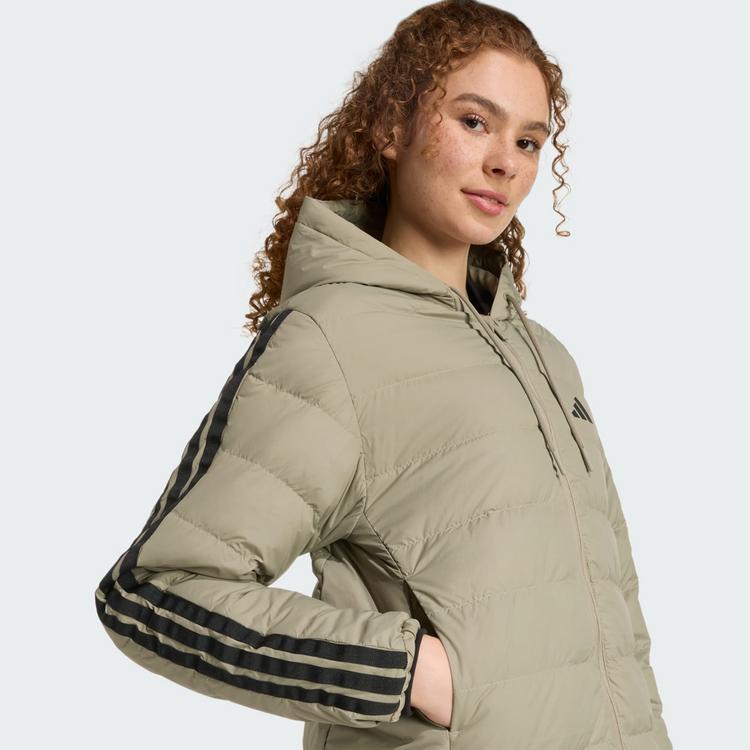 adidas adidas Essentials CLIMAWARM 3-Streifen Light Daunenjacke Damen - Silver Pebble - 0 | SportScheck