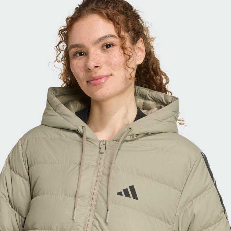 adidas adidas Essentials CLIMAWARM 3-Streifen Light Daunenjacke Damen - Silver Pebble - 1 | SportScheck