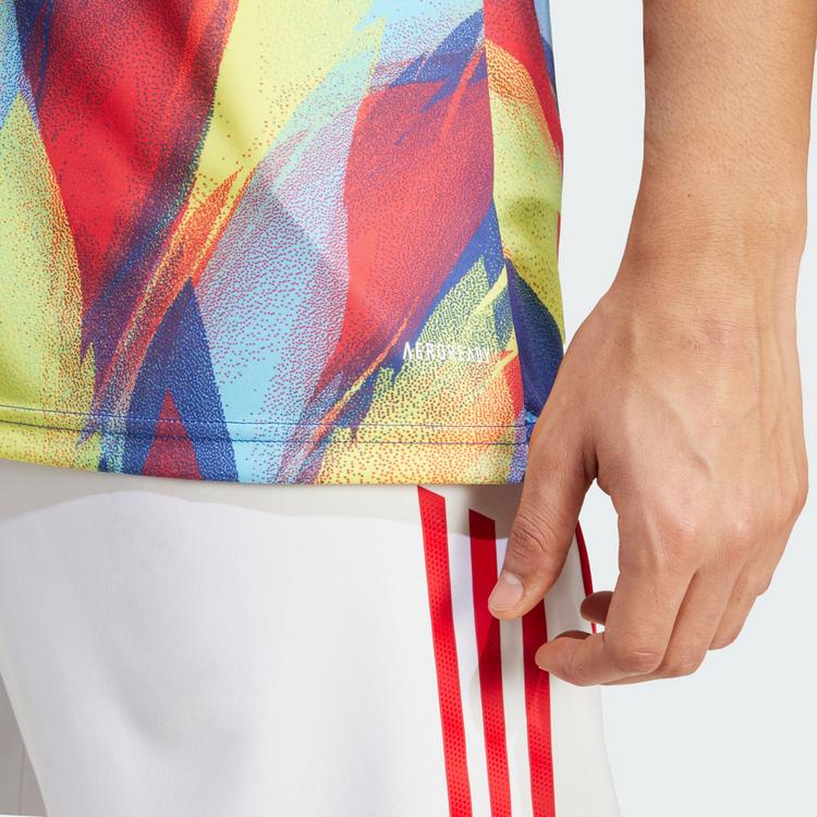 adidas adidas Arsenal 25/26 Pre-Match-Shirt Teamtrikot Herren - Victory Blue / Pure Ruby / Bright Yellow / Bright Cyan - 2 | SportScheck