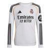 adidas Real Madrid 25/26 Long Sleeve Kids Trikot Kinder - White