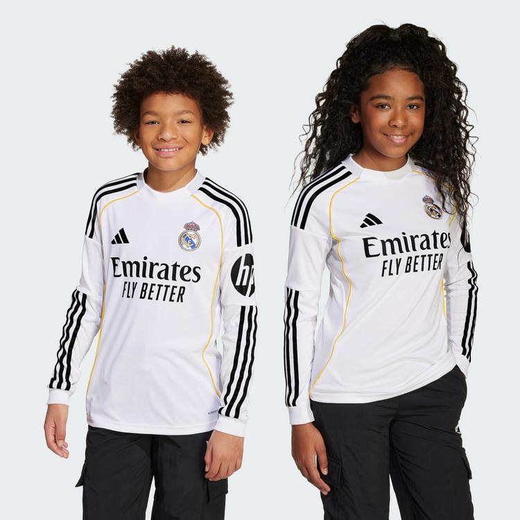 adidas adidas Real Madrid 25/26 Long Sleeve Kids Trikot Kinder - White - 0 | SportScheck