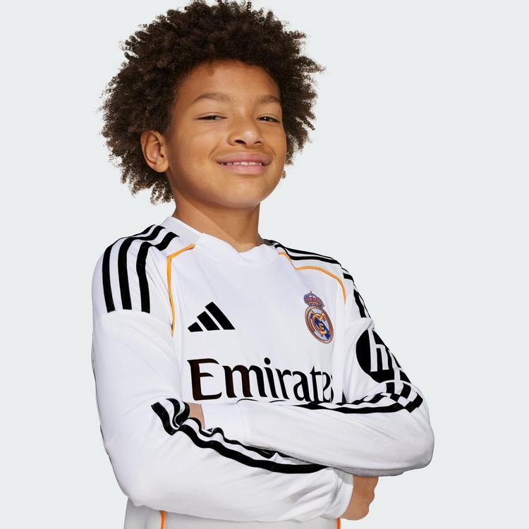adidas adidas Real Madrid 25/26 Long Sleeve Kids Trikot Kinder - White - 1 | SportScheck