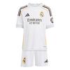 adidas Real Madrid 25/26 Heim Mini-Ausr&uuml;stung Teamtrikot Kinder - White