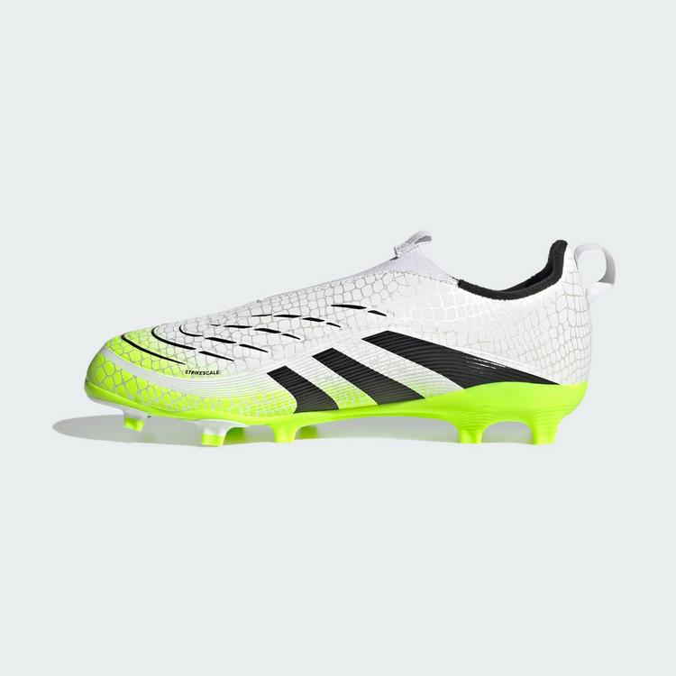adidas adidas Predator League Laceless Kids FG/MG Fu&szlig;ballschuhe Kinder - Cloud White / Core Black / Lucid Lemon - 4 | SportScheck