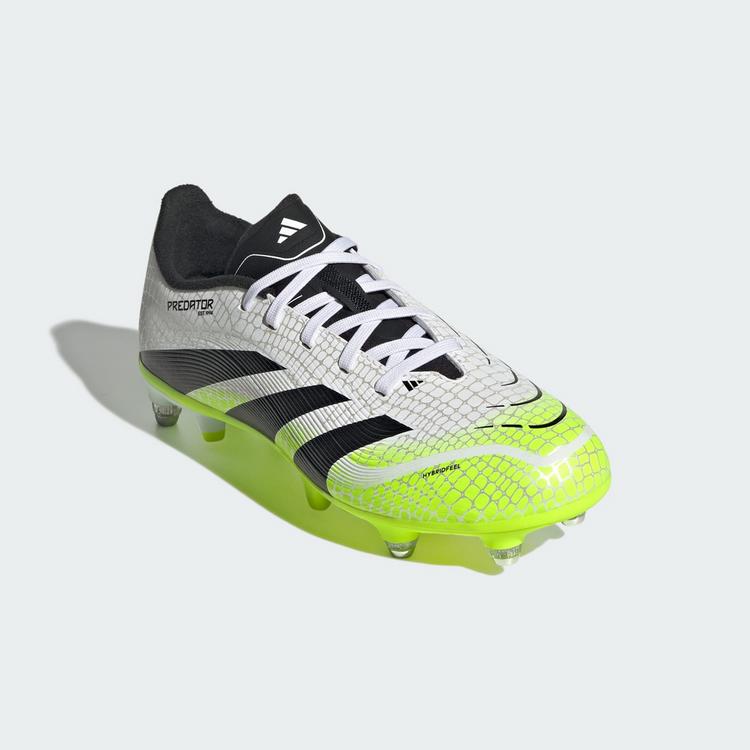 adidas adidas Predator League Fu&szlig;ballschuhe weiche Fu&szlig;ballschuhe Kinder - Cloud White / Core Black / Lucid Lemon - 2 | SportScheck