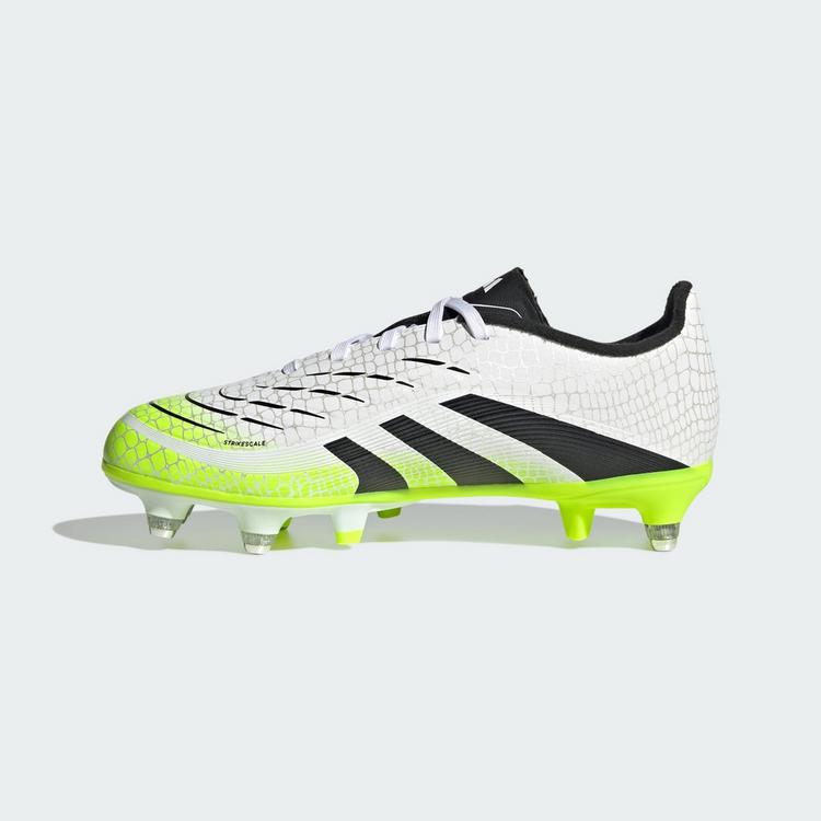 adidas adidas Predator League Fu&szlig;ballschuhe weiche Fu&szlig;ballschuhe Kinder - Cloud White / Core Black / Lucid Lemon - 4 | SportScheck
