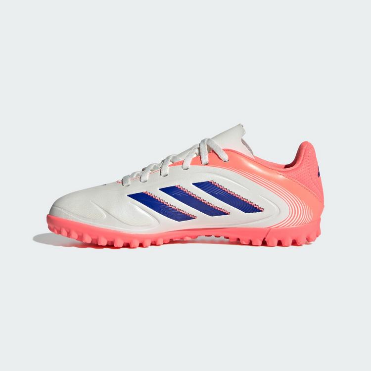 adidas adidas Copa Pure 3 Club Kids Fu&szlig;ballschuh, Fu&szlig;ballschuhe Kinder - Off White / Lucid Blue / Signal Coral - 4 | SportScheck