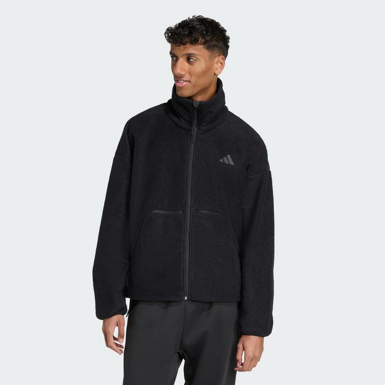 adidas adidas City Tech High Pile Fleecejacke mit Fleecejacke Herren - Black - 0 | SportScheck