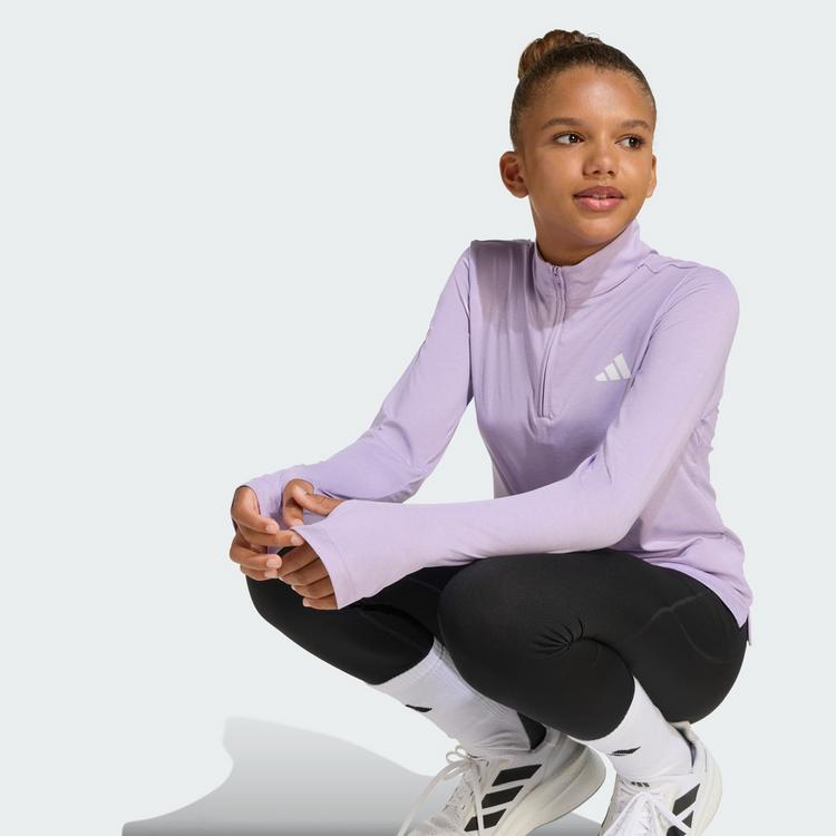 adidas adidas All Sports Favorite 1/4 Zip Kids Langarmshirt Kinder - Purple / Powder Plum - 1 | SportScheck