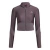 adidas Hyperglam Shine Jacke mit durchgehendem Trainingsanzug Damen - Grey Strata / Taupe Oxide