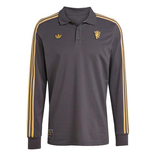 adidas Manchester United Terrace Icons Pololangarmshirt Herren